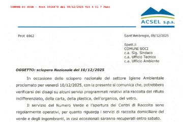 Comunicazione Acsel sciopero nazionale del 10/12/2025