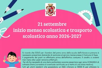 Avvio dei servizi di mensa scolastica e trasporto