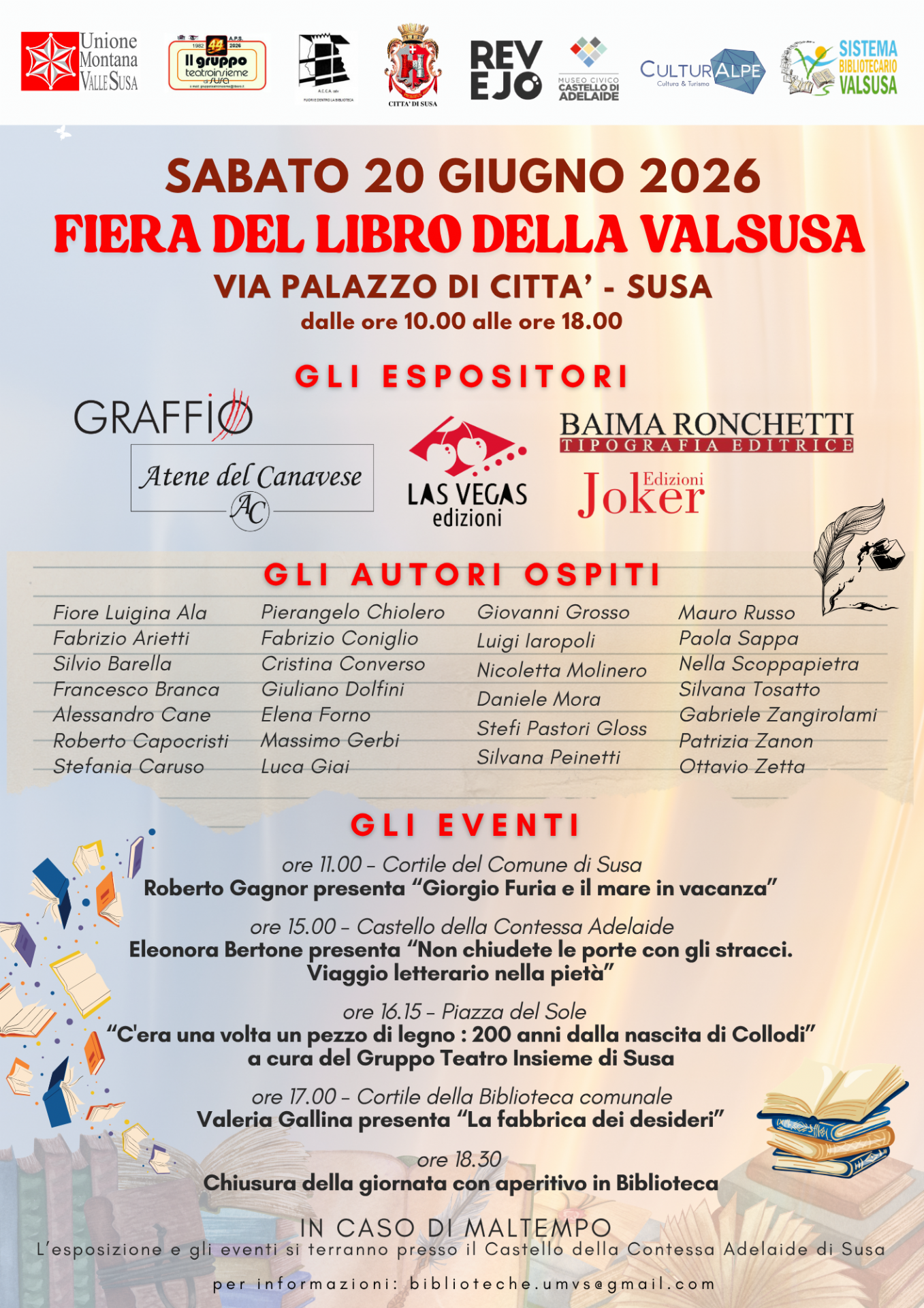 locandina Fiera del Libro della Valsusa