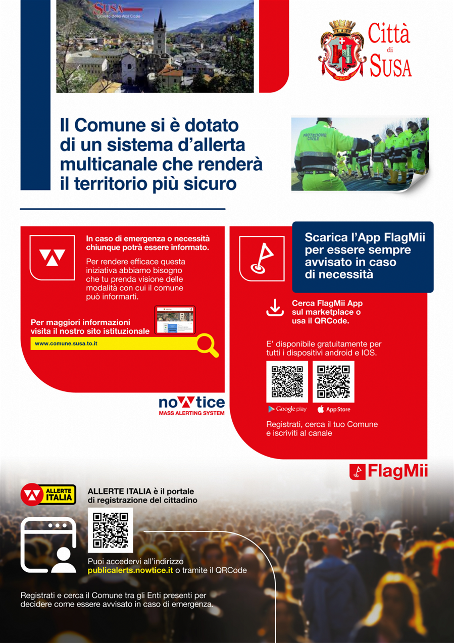 Locandina del sistema di allerta