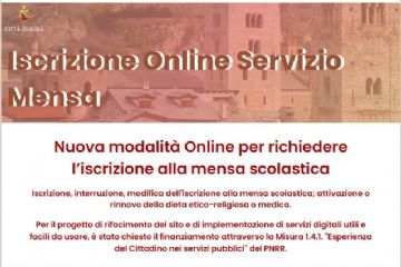 Locandina iscrizione mensa