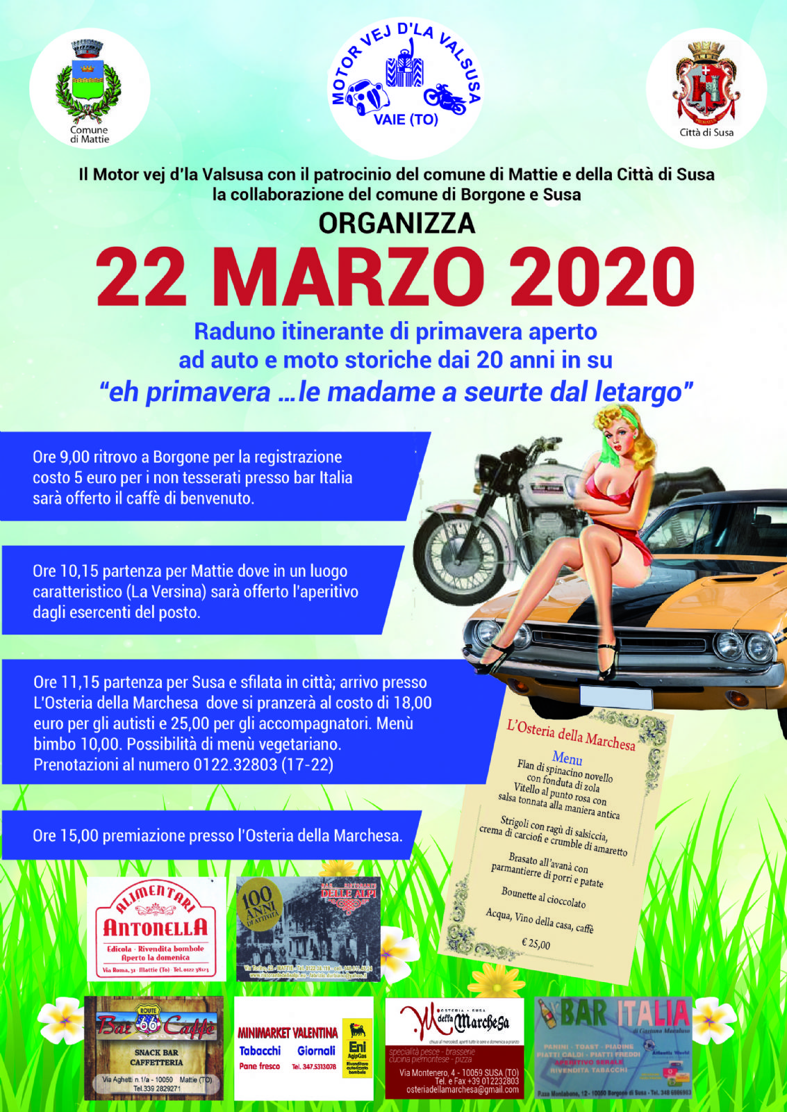 RADUNO ITINERANTE DI PRIMAVERA AD AUTO E MOTO STORICHE